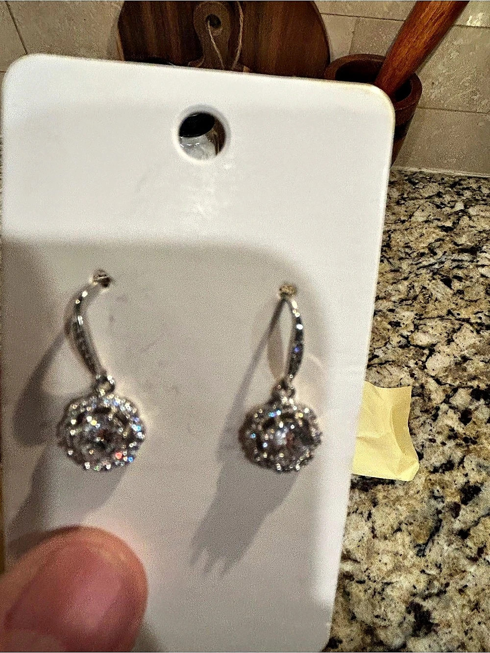 Moissanite 1.0 CT Earings White Gold Plated with gra card
